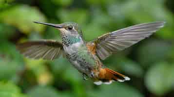 Kostenloses Foto fotorealistische sicht auf den wunderschönen kolibri in seinem natürlichen lebensraum