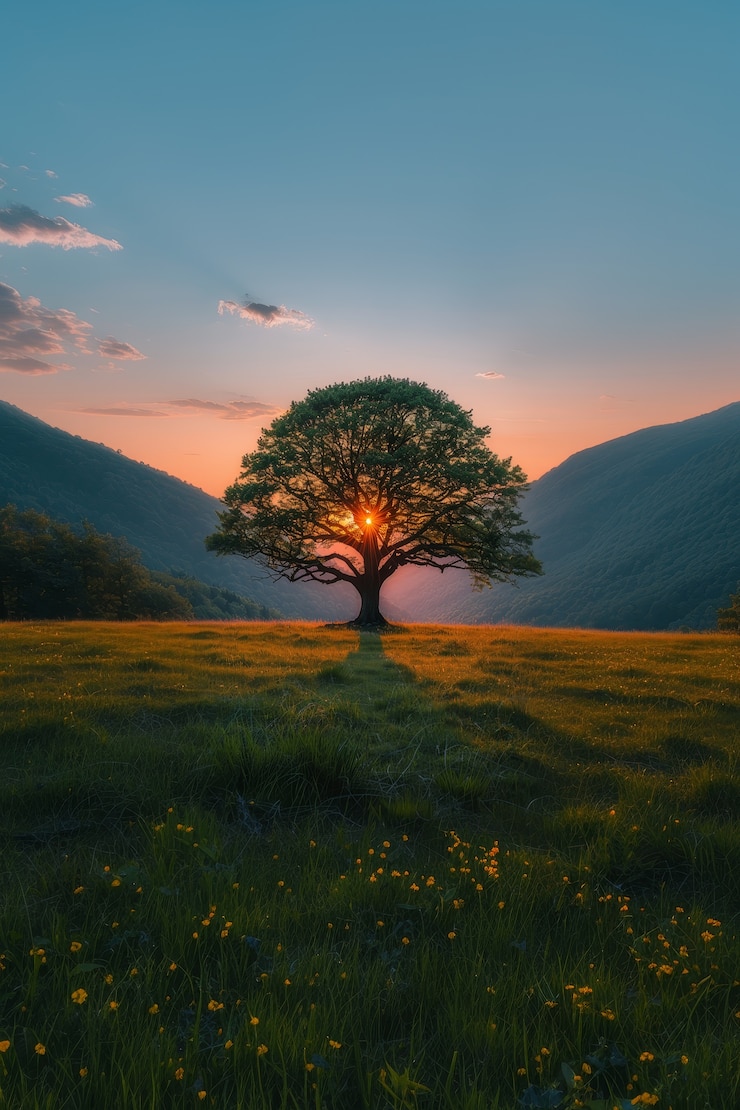 Kostenlose Foto fotorealistische sicht auf einen baum in der natur mit zweigen und stamm