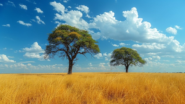 Fotorealistische Sicht auf einen Baum in der Natur mit Zweigen und Stamm