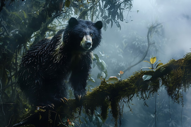 Kostenloses Foto fotorealistische sicht auf wilde bären in ihrem natürlichen lebensraum