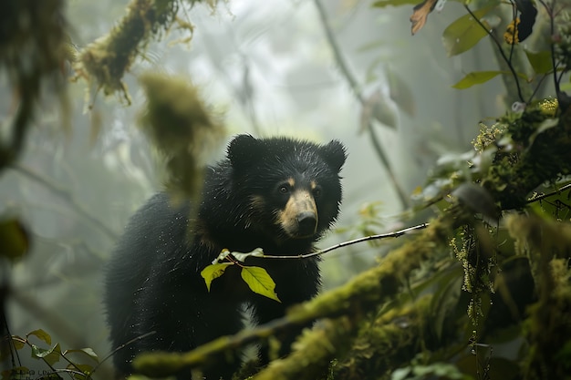 Kostenloses Foto fotorealistische sicht auf wilde bären in ihrem natürlichen lebensraum