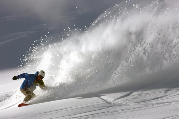 Fotorealistische Winterszene mit Snowboardfahrern