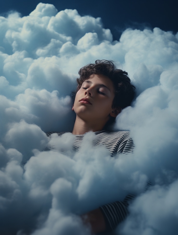 Kostenlose Foto fotorealistische wolken und menschen