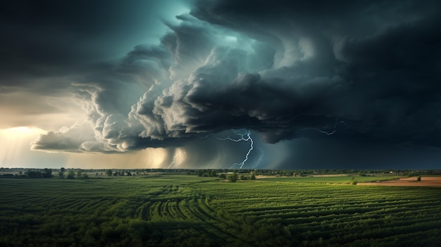 Kostenloses Foto fotorealistische wolken und sturm