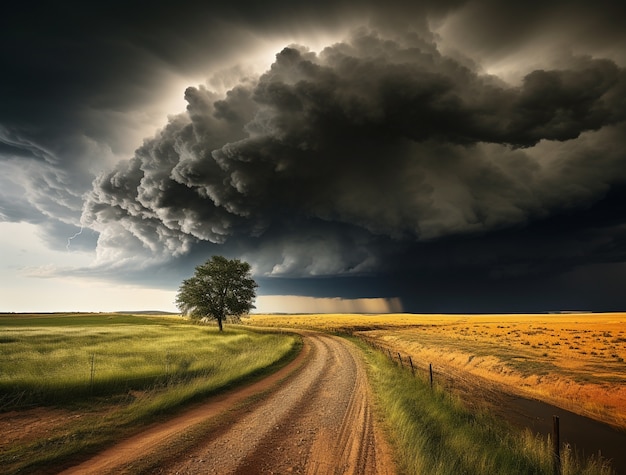 Kostenloses Foto fotorealistische wolken und sturm