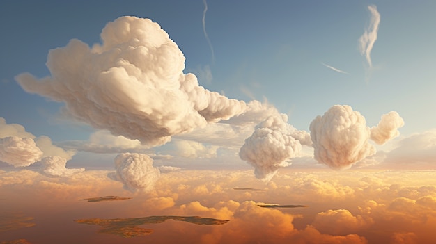 Fotorealistische Wolken