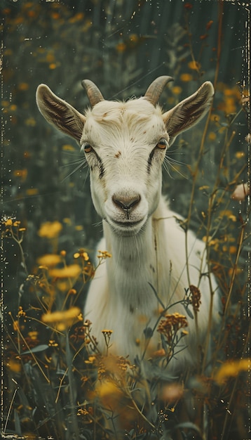 Fotorealistische Ziege in der Natur