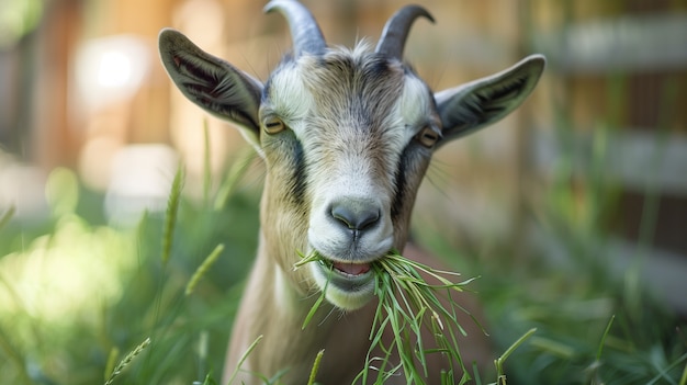 Fotorealistische Ziegenfarm