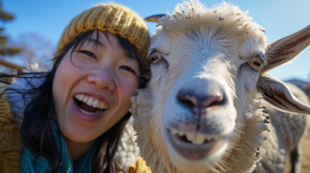 Fotorealistische Ziegenfarm