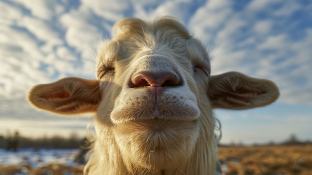 Fotorealistische Ziegenfarm