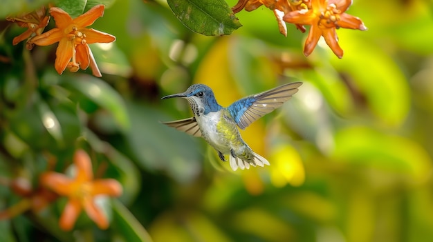 Fotorealistischer Kolibri im Freien in der Natur