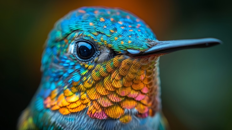 Kostenlose Foto fotorealistischer kolibri im freien in der natur