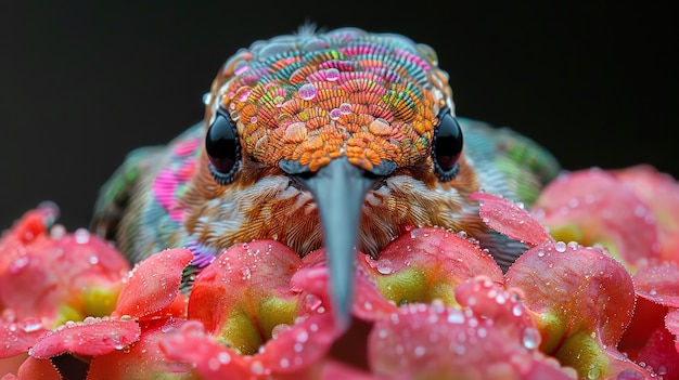 Kostenloses Foto fotorealistischer kolibri im freien in der natur