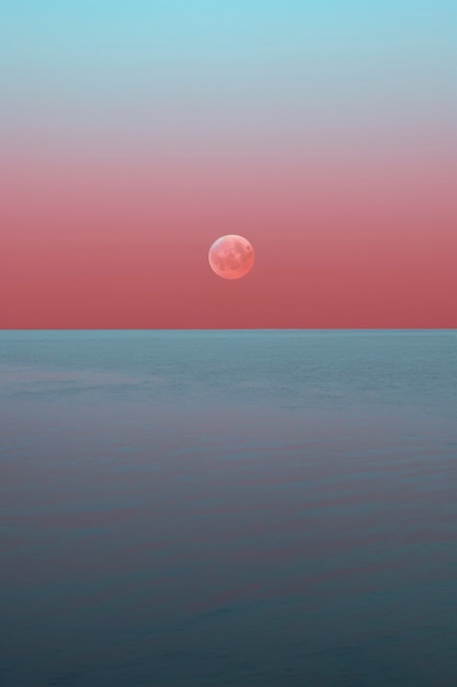 Kostenloses Foto fotorealistischer mond mit abstrakter landschaft