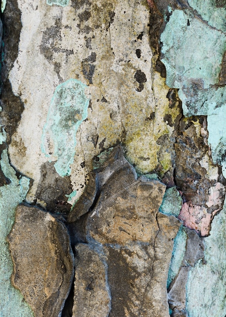 Fragment einer Wand von einem abgebrochenen Stein