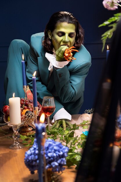 Frankenstein isst Hummer Vorderansicht