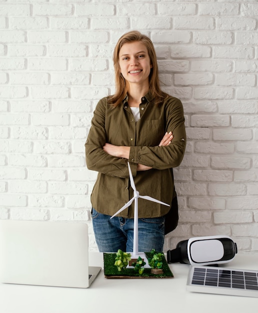 Frau, die für Umweltprojekte arbeitet