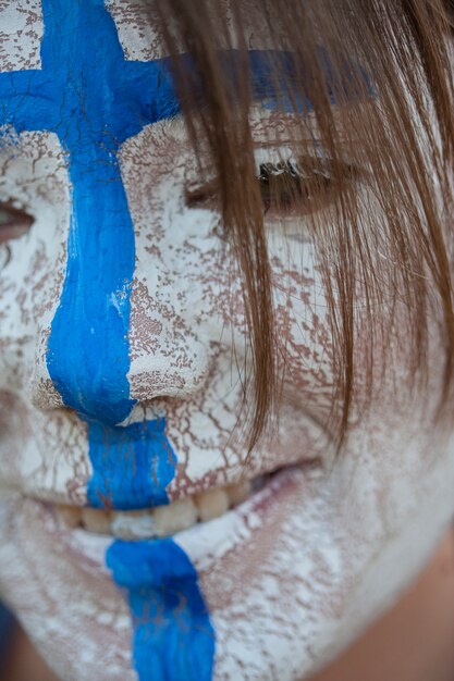 Frauen blau Make-up schöne Kunst lächelnd