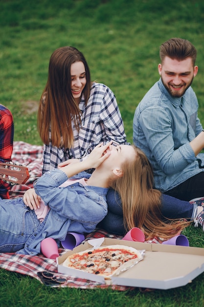 Freunde auf einem Picknick