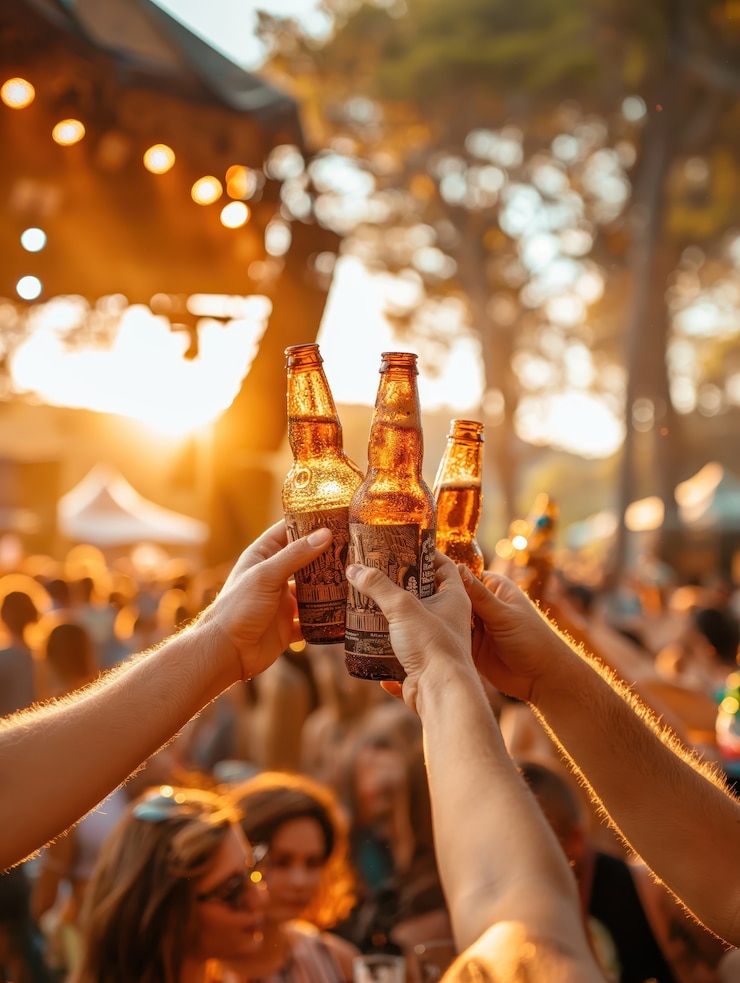 Kostenlose Foto freunde, die bier trinken, um es zu feiern