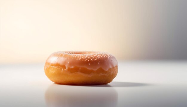 Frisch gebackener Donut mit Schokoladenglasur-Genuss, generiert von KI