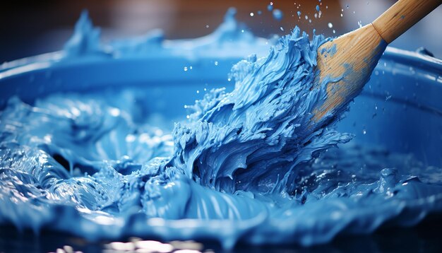 Kostenloses Foto frische der natur in einer blauen welle fließenden wassers, erzeugt durch künstliche intelligenz
