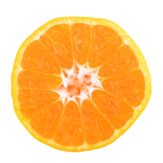 Frische Orangenscheibe isoliert