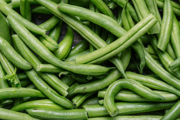 Kostenloses Foto frische rohe grüne bohnen