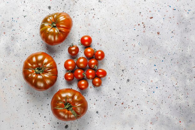 Frische schwarze Brandywine Bio-Tomaten.