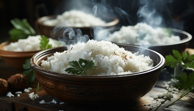 Frische und Gesundheit in einer vegetarischen Gourmet-Mahlzeit, generiert durch künstliche Intelligenz