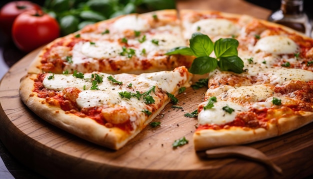 Kostenloses Foto frische und gourmet in einer hausgemachten pizza, die von ki generiert wurde