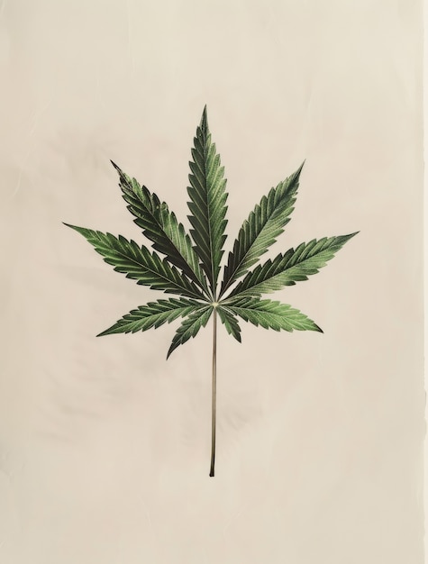 Frische und lebendige grüne Marihuanablätter auf einem abwechslungsreichen Hintergrund