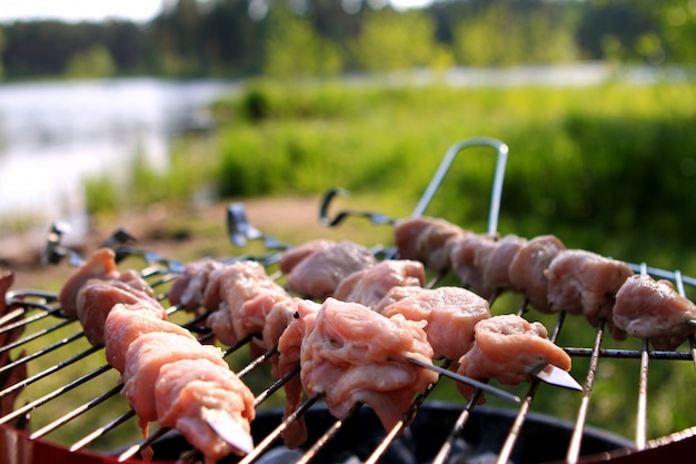 Frisches Fleisch auf dem Grill