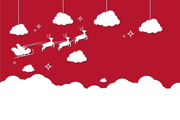 Kostenlose Foto frohe weihnachtstapete mit claus