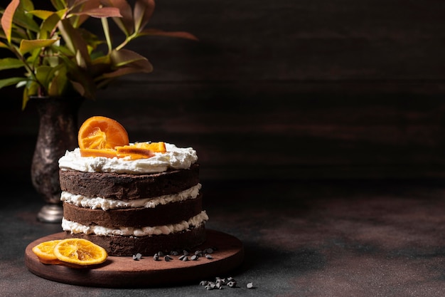 Frontansicht des köstlichen Kuchenkonzepts