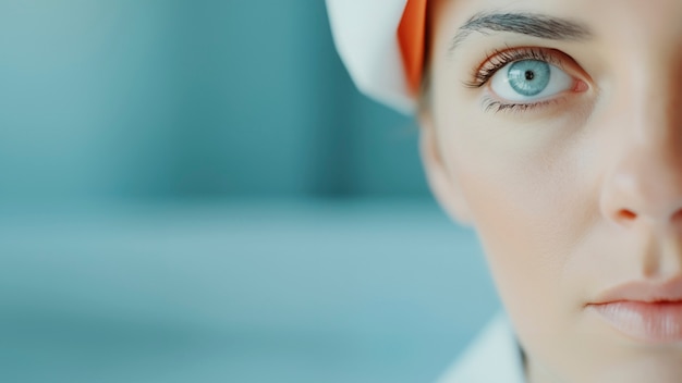 Kostenloses Foto frontansicht frau, die als krankenschwester arbeitet