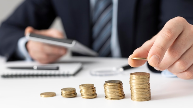 Kostenlose Foto frontview finanzierungsgeschäftselemente sortiment