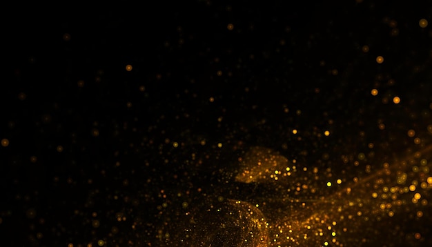 Kostenloses Foto funkelnde lichter glitzern im goldenen farbhintergrund
