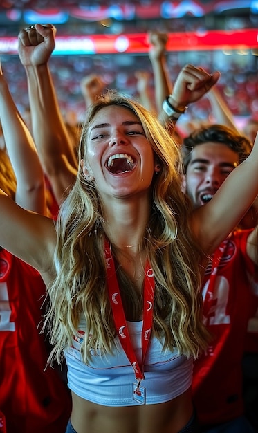 Kostenloses Foto fußballfans, die ihr team anfeuern