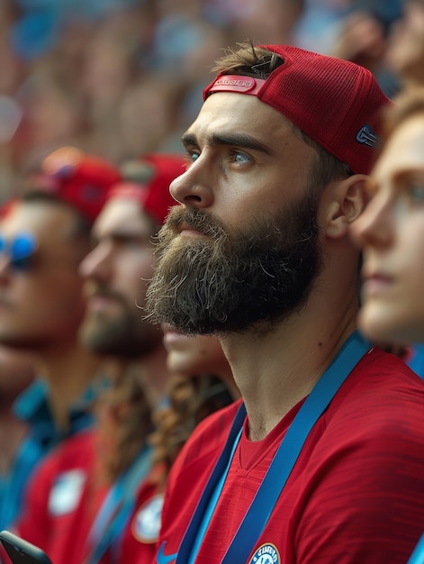 Kostenloses Foto fußballfans, die ihr team anfeuern