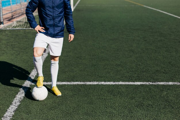 Fußballspieler auf dem Feld