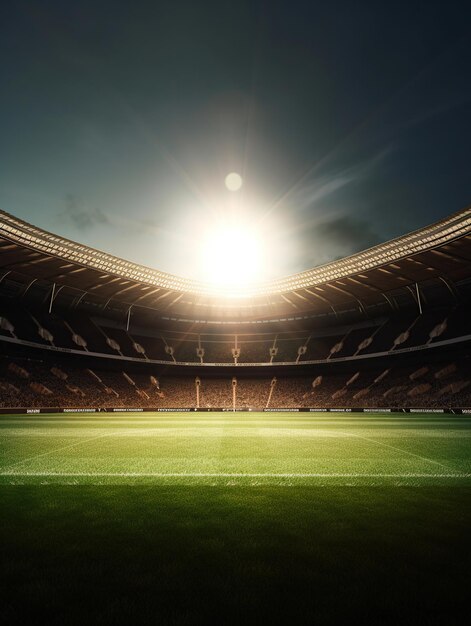 Fußballstadion bei Nacht Generative KI