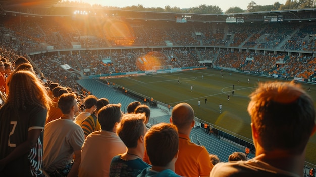 Fußballstadion voll von Leuten