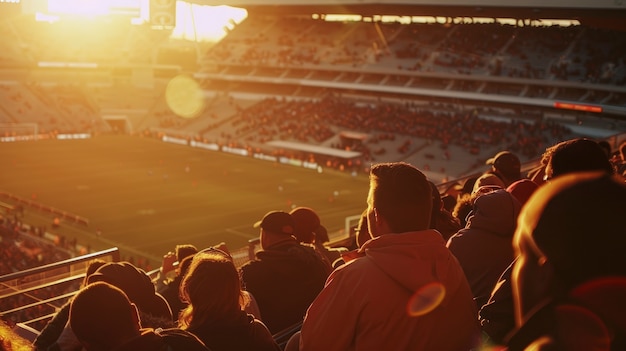 Fußballstadion voll von Leuten