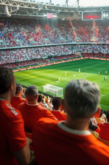 Fußballstadion voll von Leuten