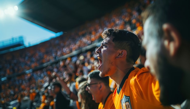 Fußballstadion voll von Leuten