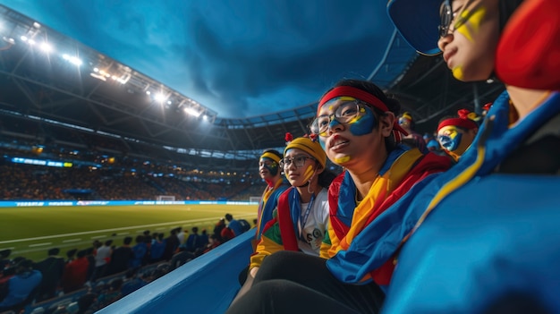 Fußballstadion voll von Leuten