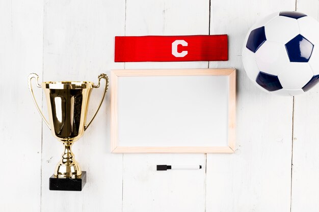 Fußballzusammensetzung mit whiteboard