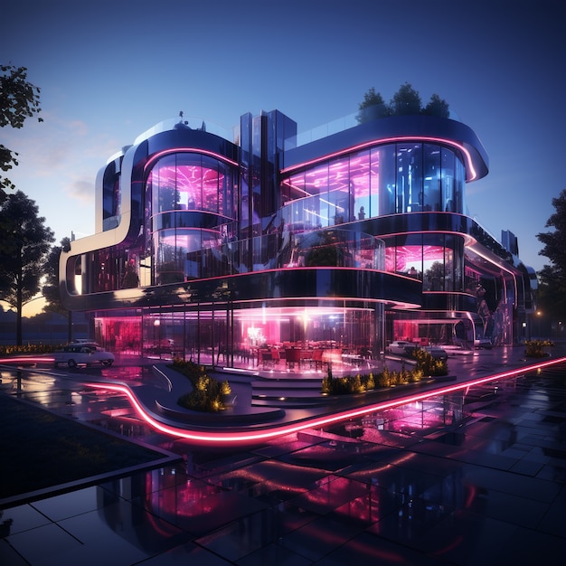 Futuristische Casino-Architektur