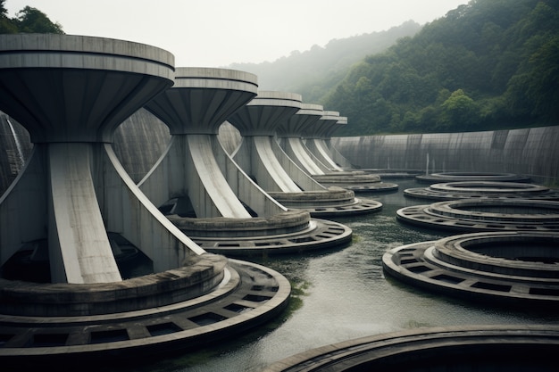 Kostenloses Foto futuristische darstellung der wasserstruktur